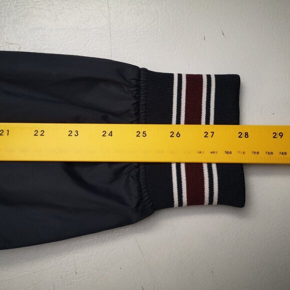 Urban Man Men's Size Large Navy Tab Collar Full Zip Lined Windbreaker - Picture 9 of 10